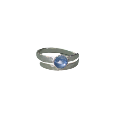 Kyanite Ring In Sterling Silver, Adjustable Band - image2